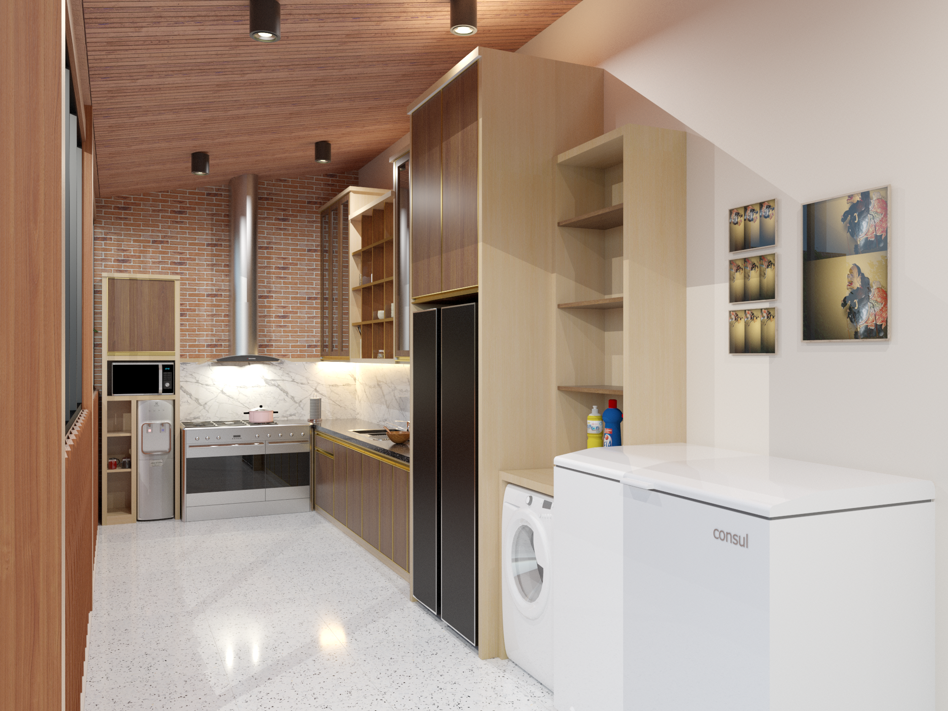 Inspirasi Desain Kitchen Set Industrial Untuk Kesan Natural